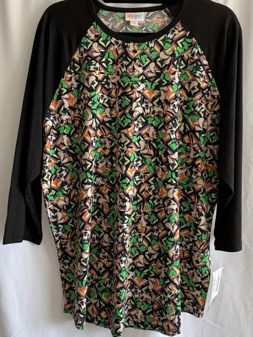 LuLaRoe Randy 3XL Goofy Kaleidoscope Disney Top